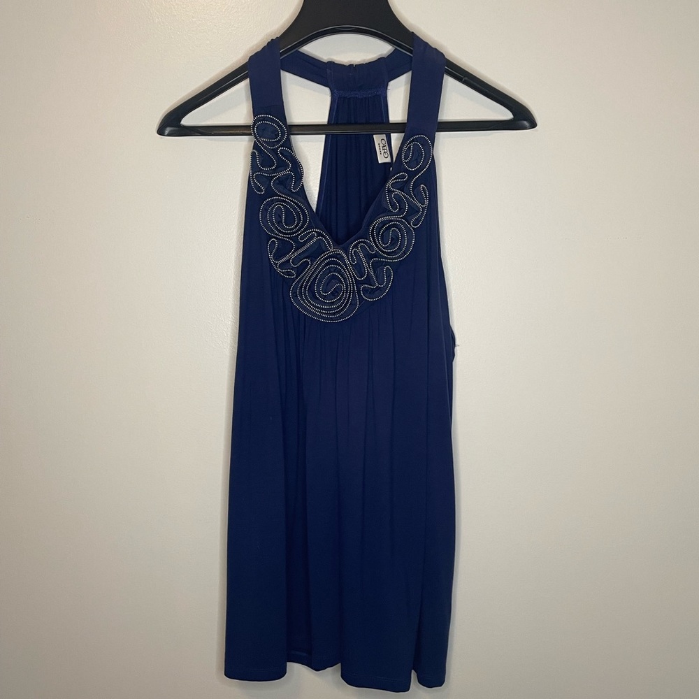 CATO tank with zipper embellishments